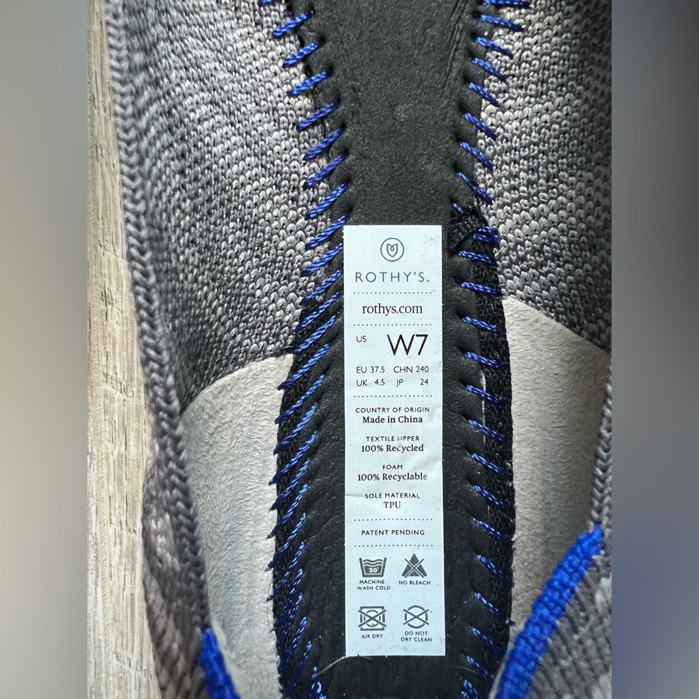 ROTHY'S The Point Retired Zebra Print Flats Slip on Shoes Womens Size 7 - Picture 8 of 10